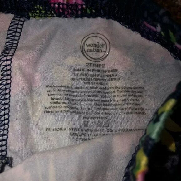 Wonder Nation Blue and Floral Pant Set Size 2T - Picture 4 of 7